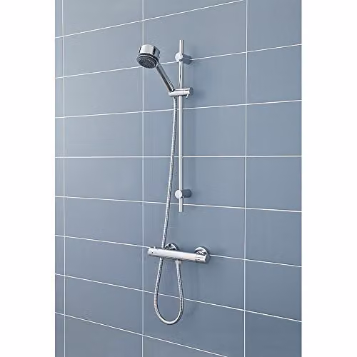 Ultra VBS009 Minimalist Thermostatic Bar Shower Valve in Chrome – 2