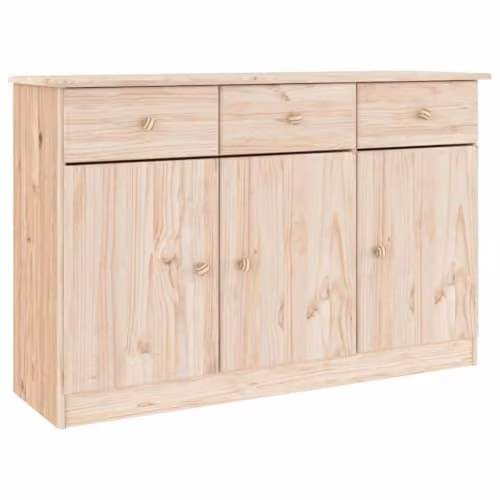 vidaXL ALTA Sideboard in Natural Brown Solid Pine Wood, W/D/H: 112 x 35 x 73 cm – 1
