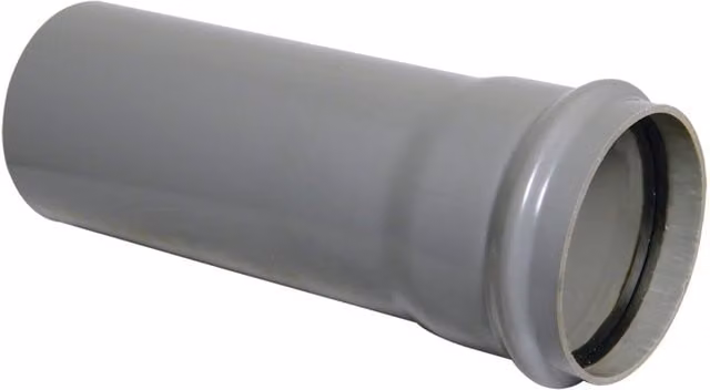 FloPlast Single Socket Grey Plastic Soil Pipe, 110mm x 4 Metre