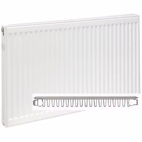 Ultraheat Single Convector Steel Radiator in White, W: 160 cm, H: 50 cm