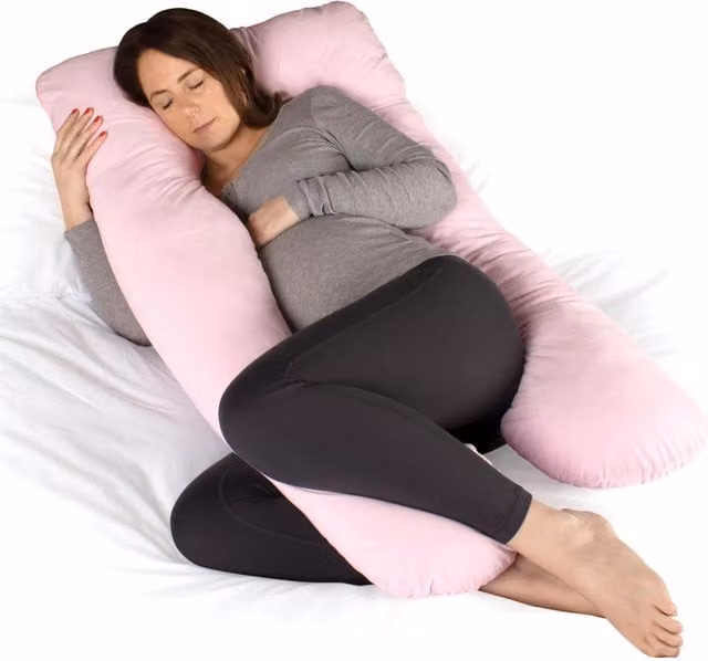 Dreamcatcher U-Shaped Pregnancy and Nursing Support Cushion in Pink