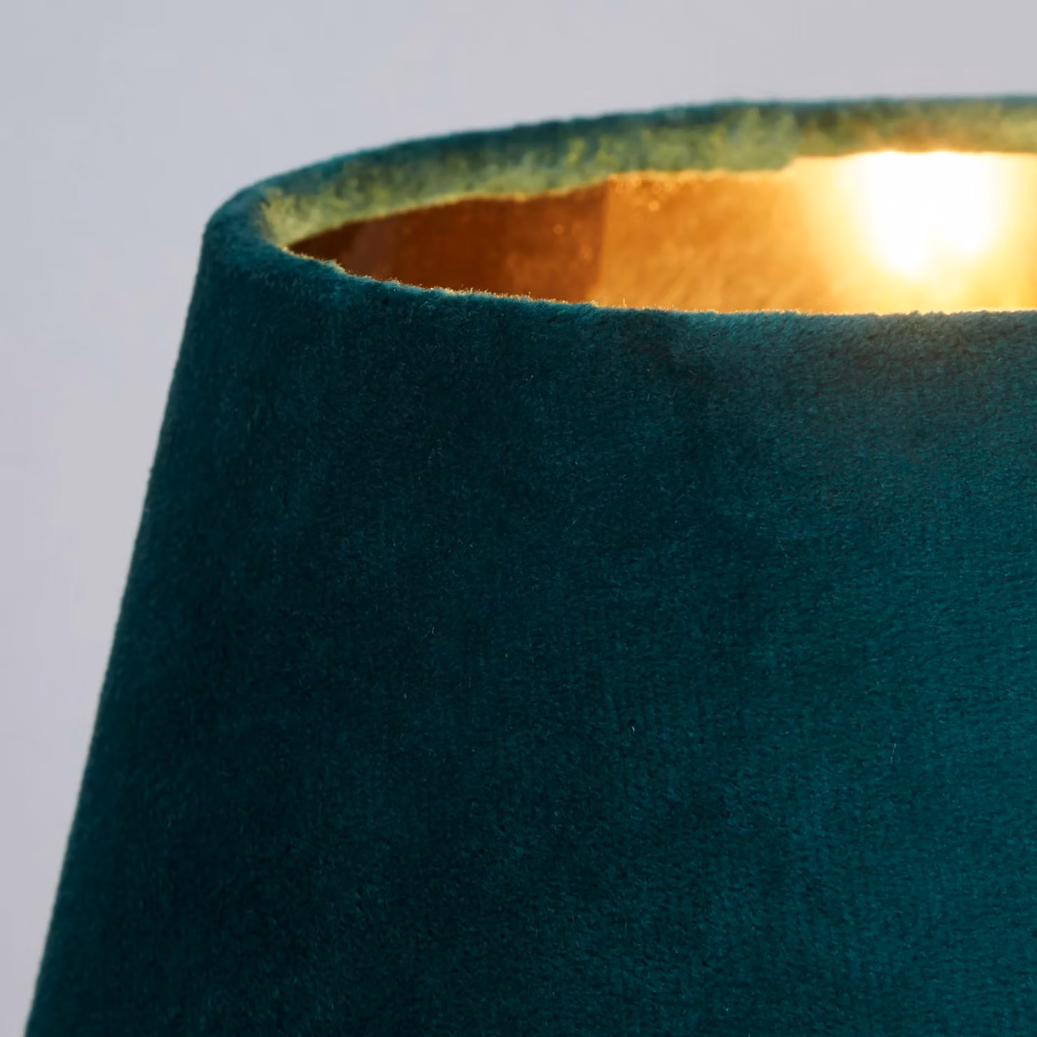 Lighting Collection Emerald Green Velvet Drum Lamp Shade, Diameter: 20 cm – 3