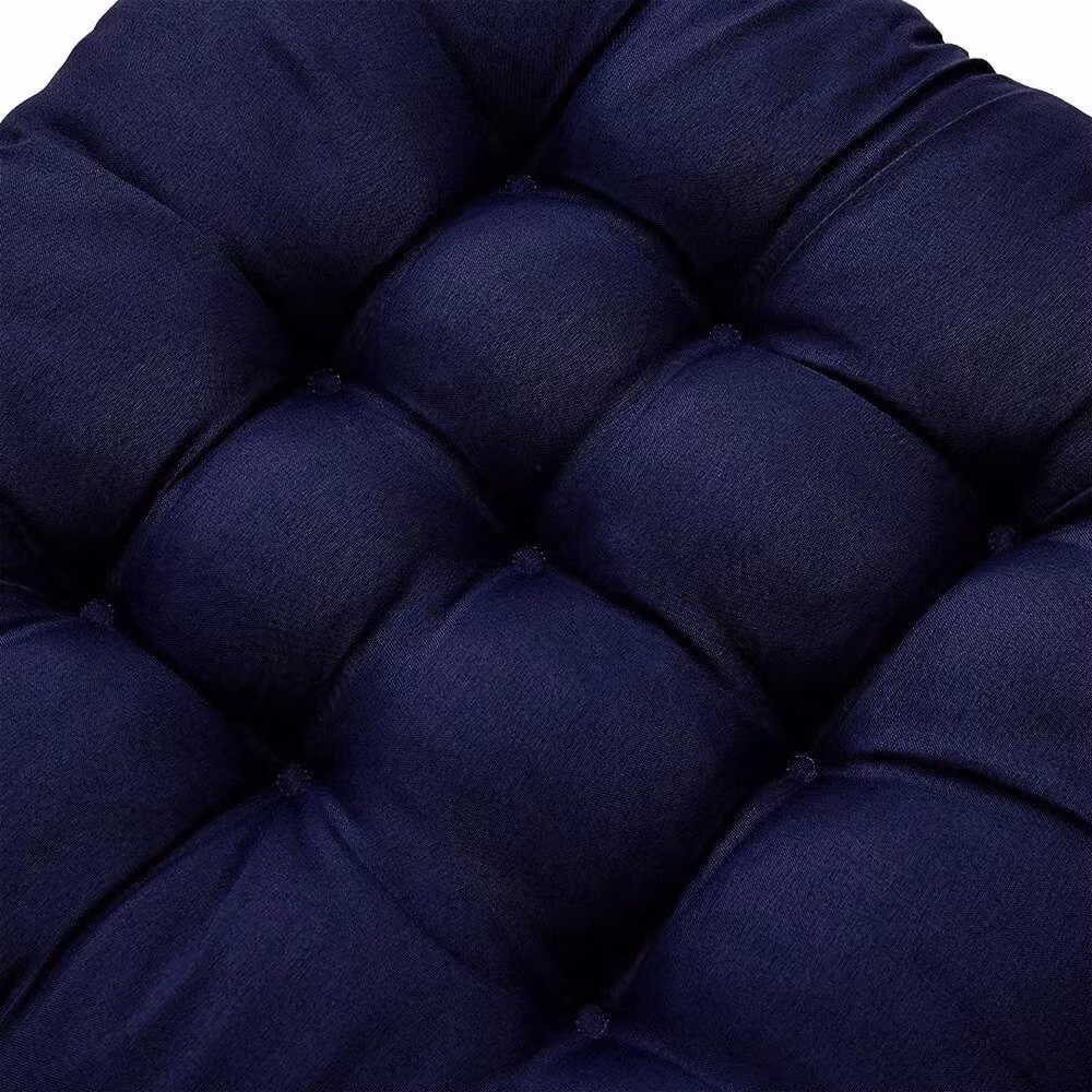 FLAVORA 6 Pack Blue Foam Seat Pads for Dining Room, Garden or Kitchen Chairs, W/D: 100 x 100 cm – 3
