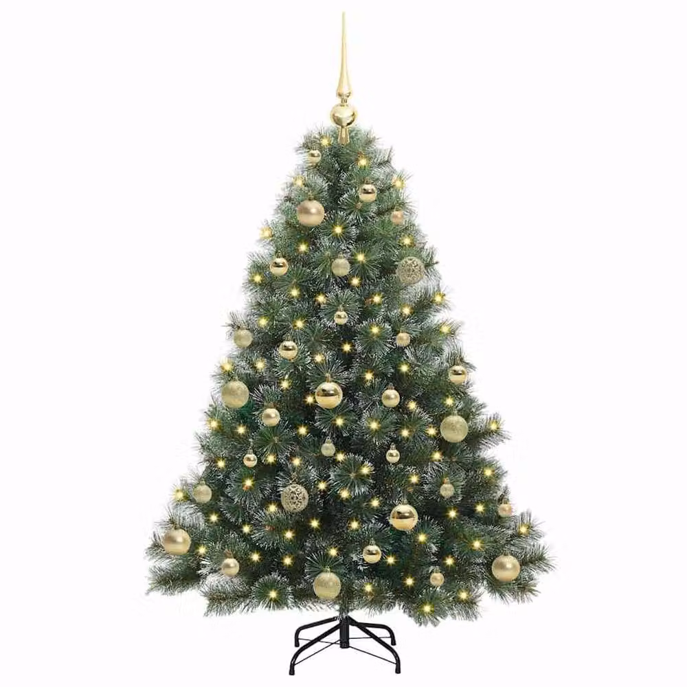 Berkfield Home Artificial Green Christmas Tree with 150 Warm White LEDs, Height: 120 cm – 3