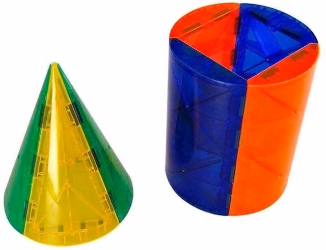 Mag-Genius 8 Piece Magnetic Cylinder and Cone Add On Set in Multicolour