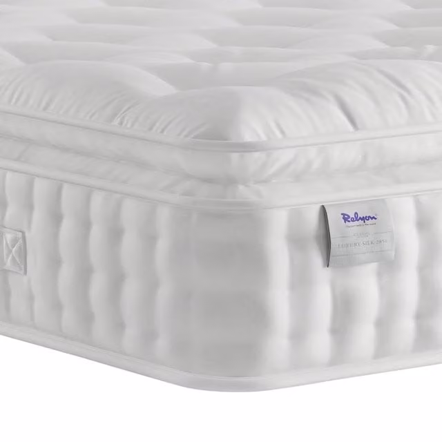 Relyon Luxury Silk 2850 Pillow Top Pocket Spring Mattress in White, King Size, W/D/H: 180 x 200 cm – 1