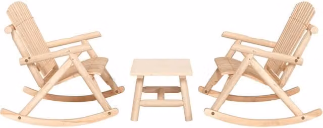 Berkfield Home 3 Piece Garden Lounge Set in Brown Solid Spruce Wood