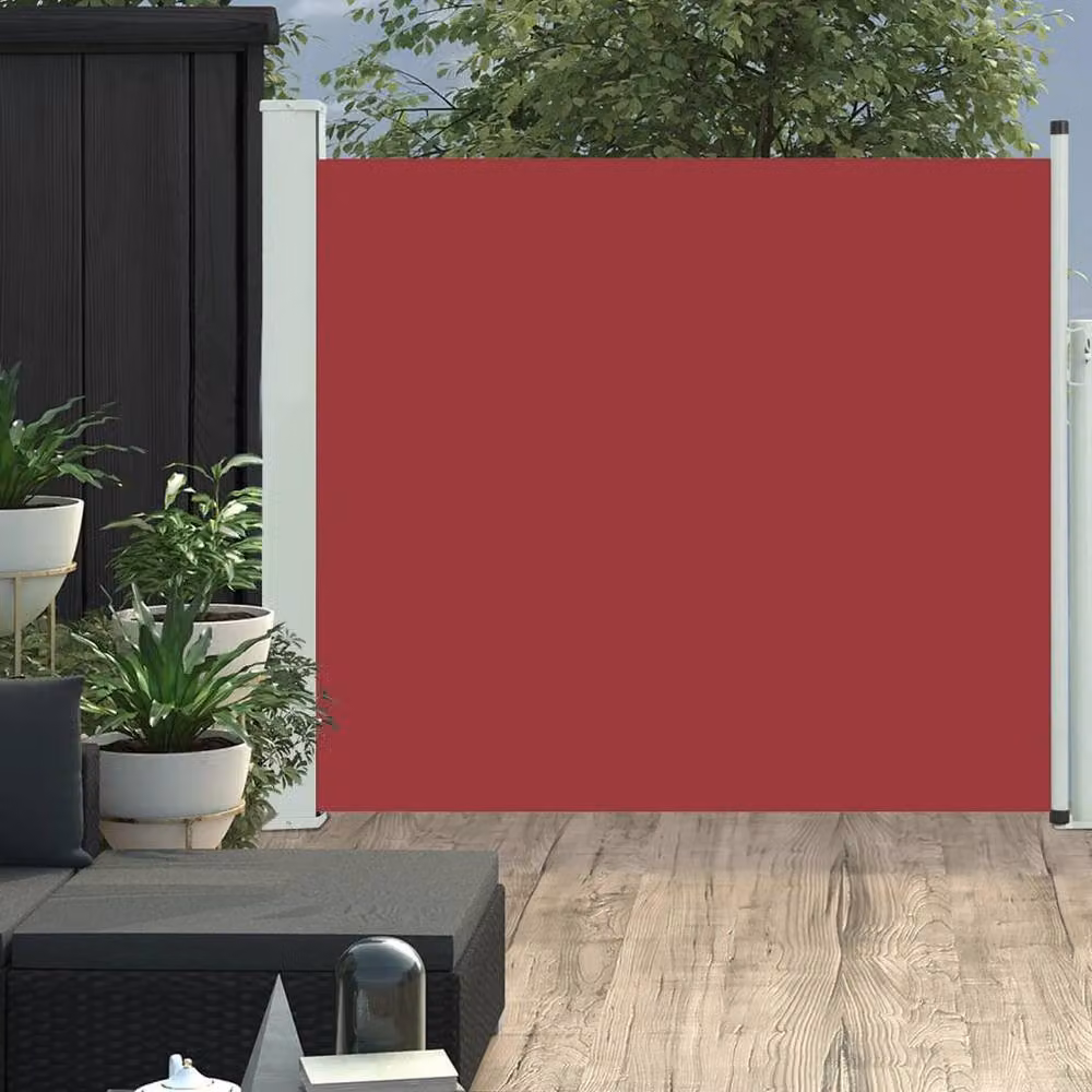 Berkfield Home Red Retractable Side Awning W/H: 300 x 100 cm – 2