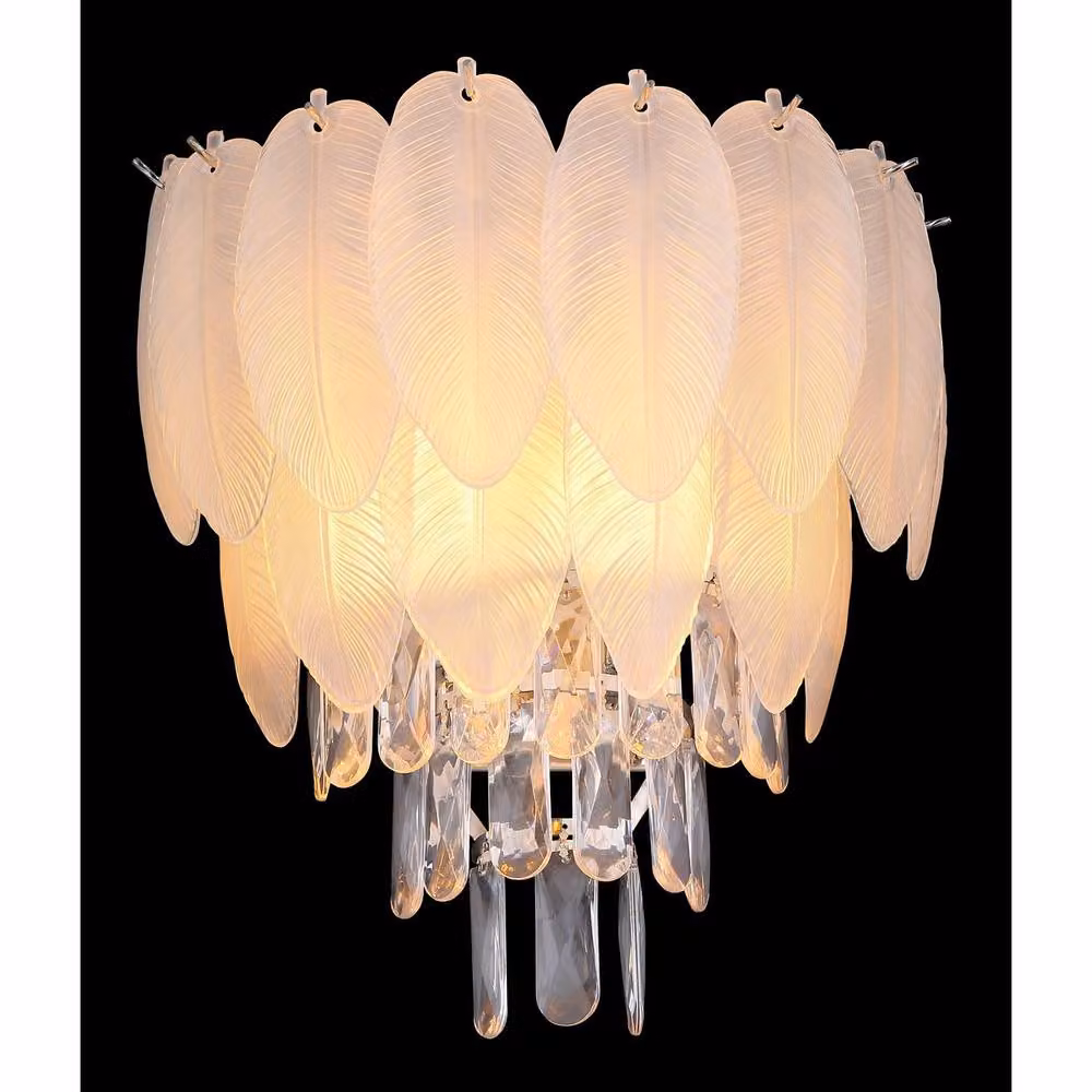 Globo Lighting Modern Crystal Wall Lamp in Chrome with 3x E14 Bulbs, W x H: 35.5 x 20.5 cm – 4