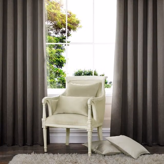 Terrys Made to Measure Blackout Fabric Curtain Panel in Grey