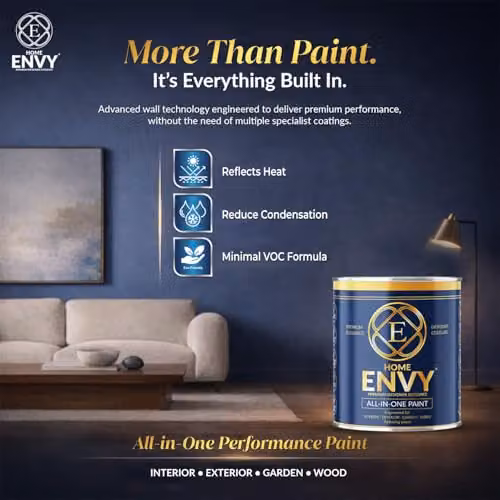 HOMES ENVY All-in-One Multi Surface Paint for Interior and Exterior Walls, Wood and Furniture, Matt, Chocolate, 1 l – 2
