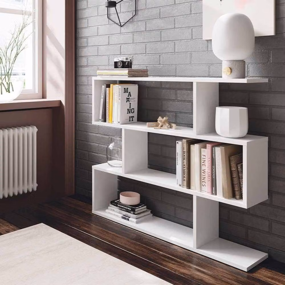 CALICOSY Athena 3-Tier Freestanding Shelf in White, W: 110 cm – 3