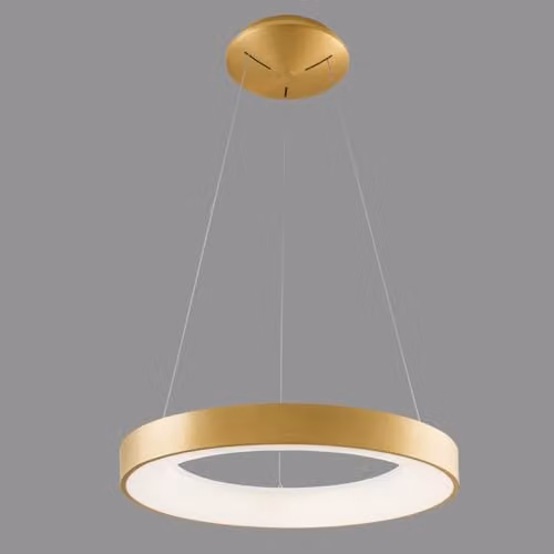 Netlighting Modern LED Ring Pendant Light in Gold/Brass with Warm White 3000K 2200lm – 2