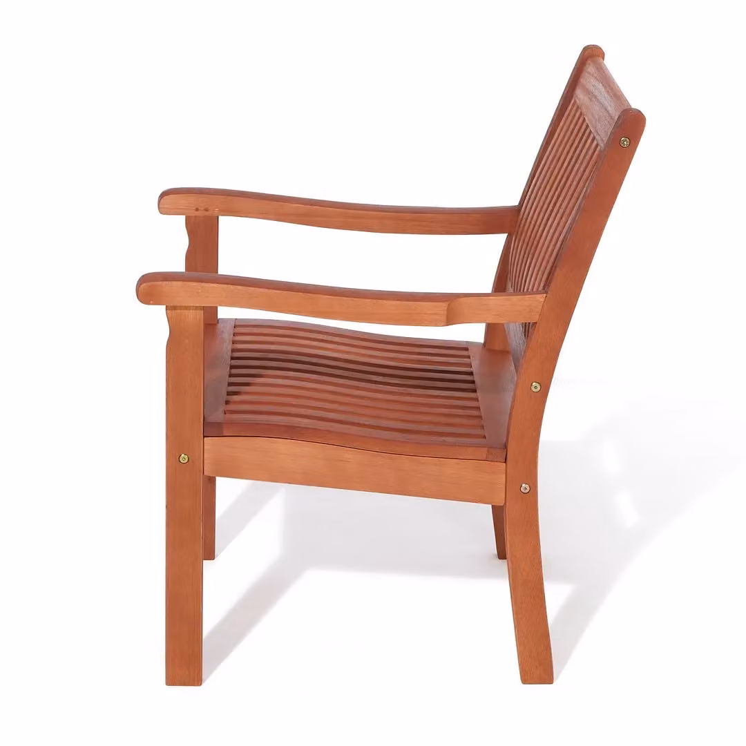 Rowlinson Willington Four Seater Square Eucalyptus Hardwood Garden Furniture Set in Brown – 2