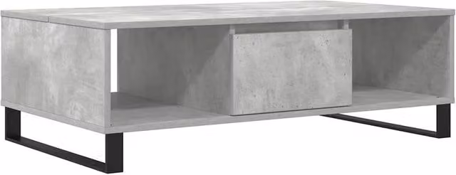 Berkfield Home Concrete Grey Industrial Coffee Table, W/D/H: 104 x 60 x 35 cm – 1