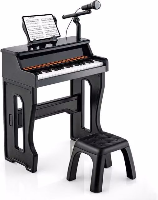 Costway Toddler Electronic Music Keyboard in Black