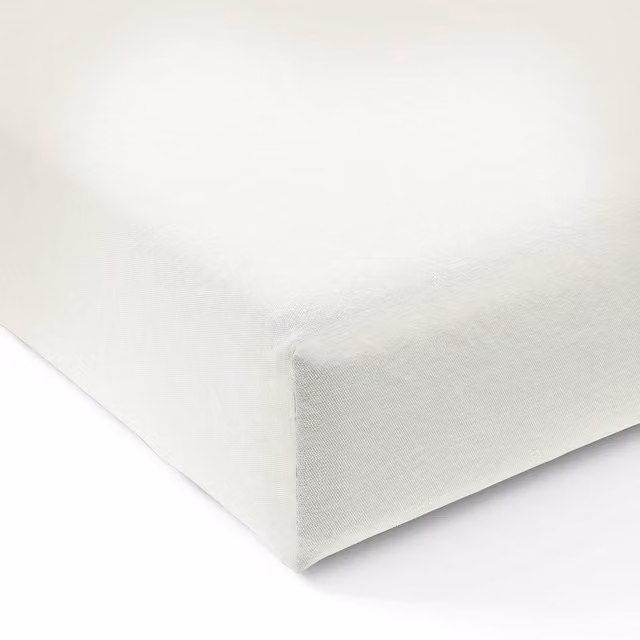 Bedeck of Belfast 200 Thread Count White Cotton Percale Double Fitted Sheet, W: 140 cm, L: 200 cm