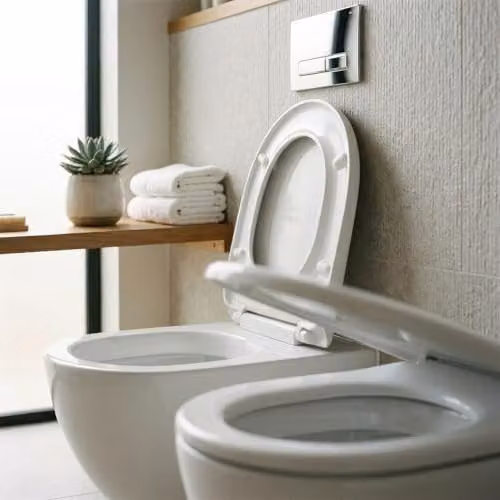 Harbour Housewares Soft Close Plastic Toilet Seats in White, Pack of 2 – 3