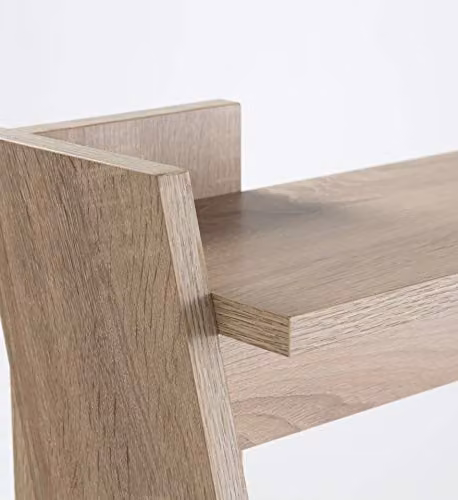 Alphason AW2100 Arizona Light Oak Trestle Writing Desk, Brown, W/D/H: 100 x 100 x 54.5 cm – 4