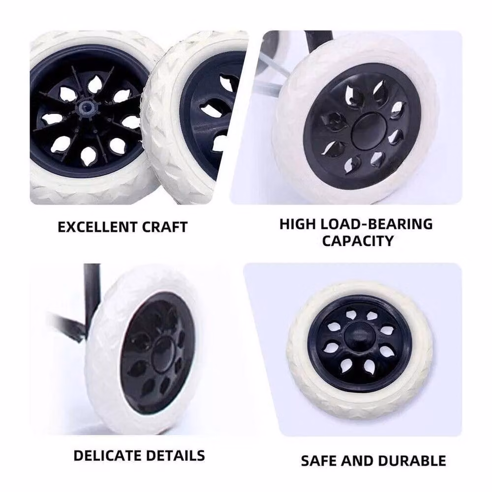 Kelvenix 4-Piece Replacement Shopping Trolley Caster Wheels in Black – 2