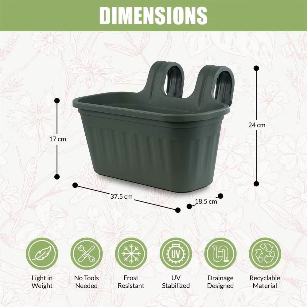 SPETLEK Green Over Fence Hanging Planter and Window Box – 2