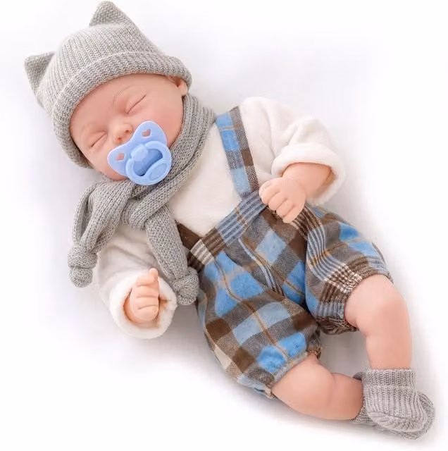 BiBi Doll Clyde Sleeping Baby Boy Doll with Sounds in Blue and Multicolour
