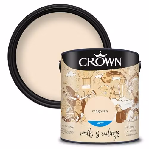 Crown Core Emulsion Matt Dispersion Paint in Beige and Gold, 2.5 l – 1