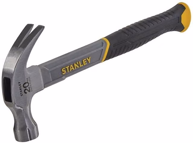 Stanley Curved Claw Hammer with Fibreglass Shaft in Multicolour