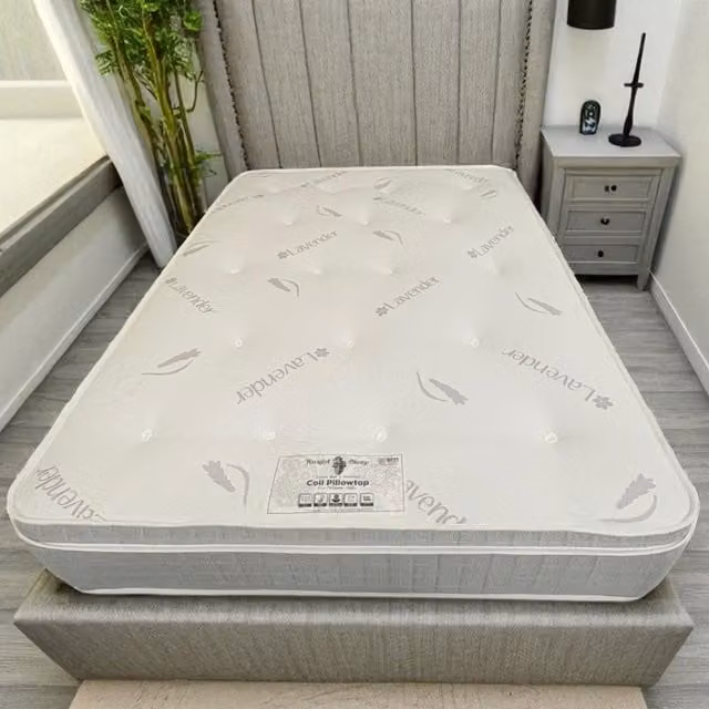 Knight Sleep Lavender Hybrid Cool Gel Mattress, White, W/D/H: 90 x 190 x 30 cm