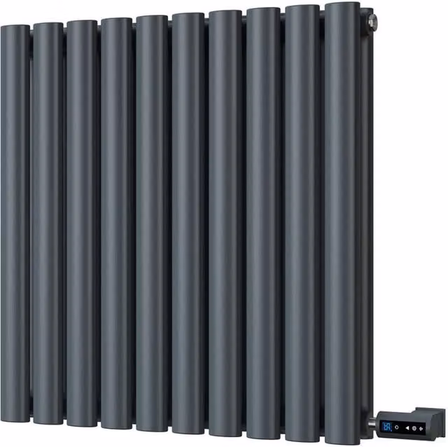 UK Radiators Omeara Anthracite Double Panel Electric Radiator with App Control and Thermostat, Width: 58 cm