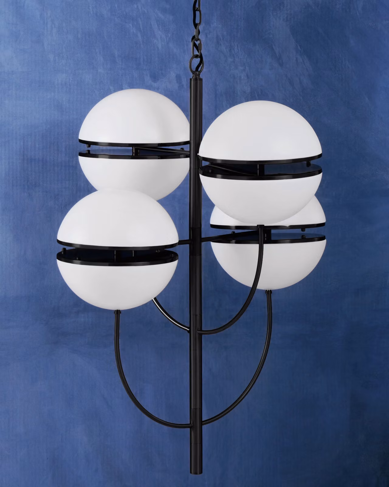 Orsina Abira Four Ball Modern Black LED Suspended Pendant Light – 2