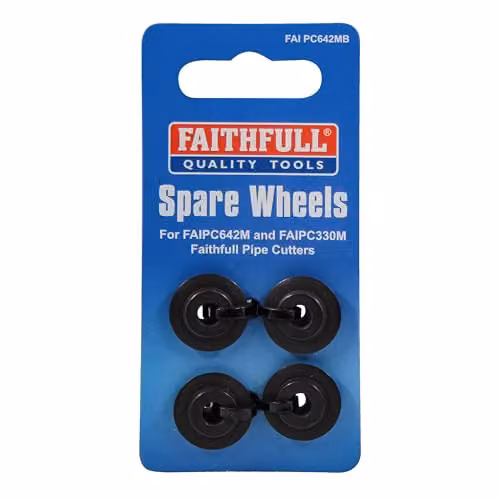 Faithfull Replacement Pipe Cutter Wheels for FAIPC642M and FAIPC330M, Pack of 4, Black – 3