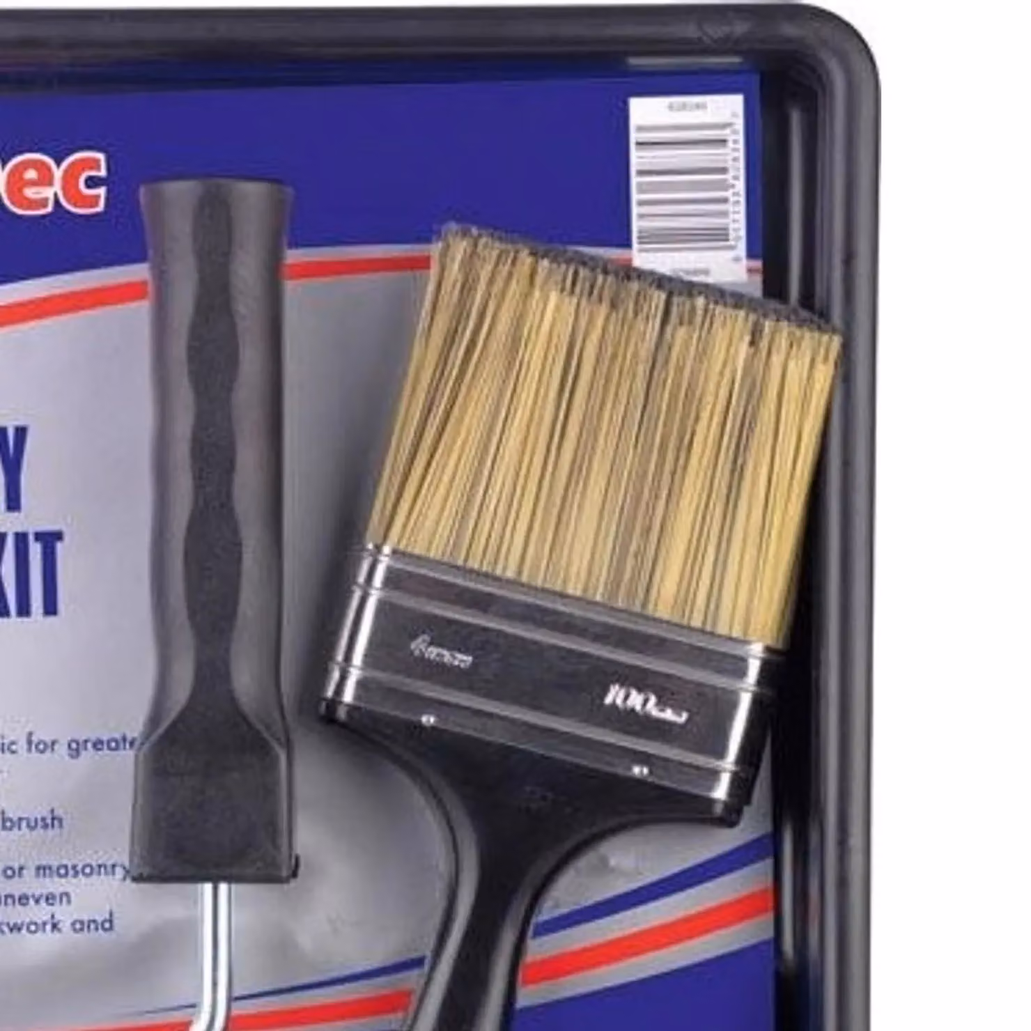 SupaDec Masonry Paint Roller Set with Frame, Brush and Tray in Black – 2