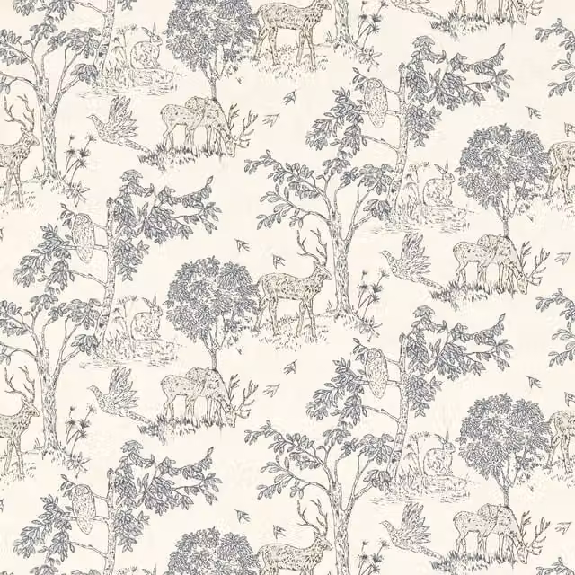 Clarke & Clarke Rivington Fabric in Grey