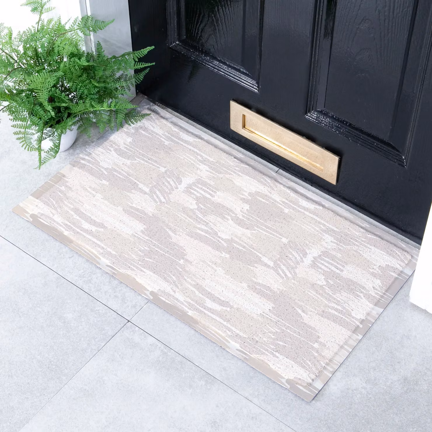 Artsy Mats Neutral Brush Indoor Outdoor Doormat in Beige, W/D: 70 x 40 cm – 2