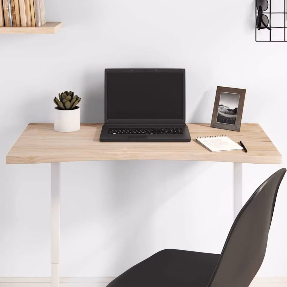 Berkfield Home Solid Wood Pine Desk Top in Light Tan, W: 80 cm, D: 40 cm, H: 2.5 cm – 2