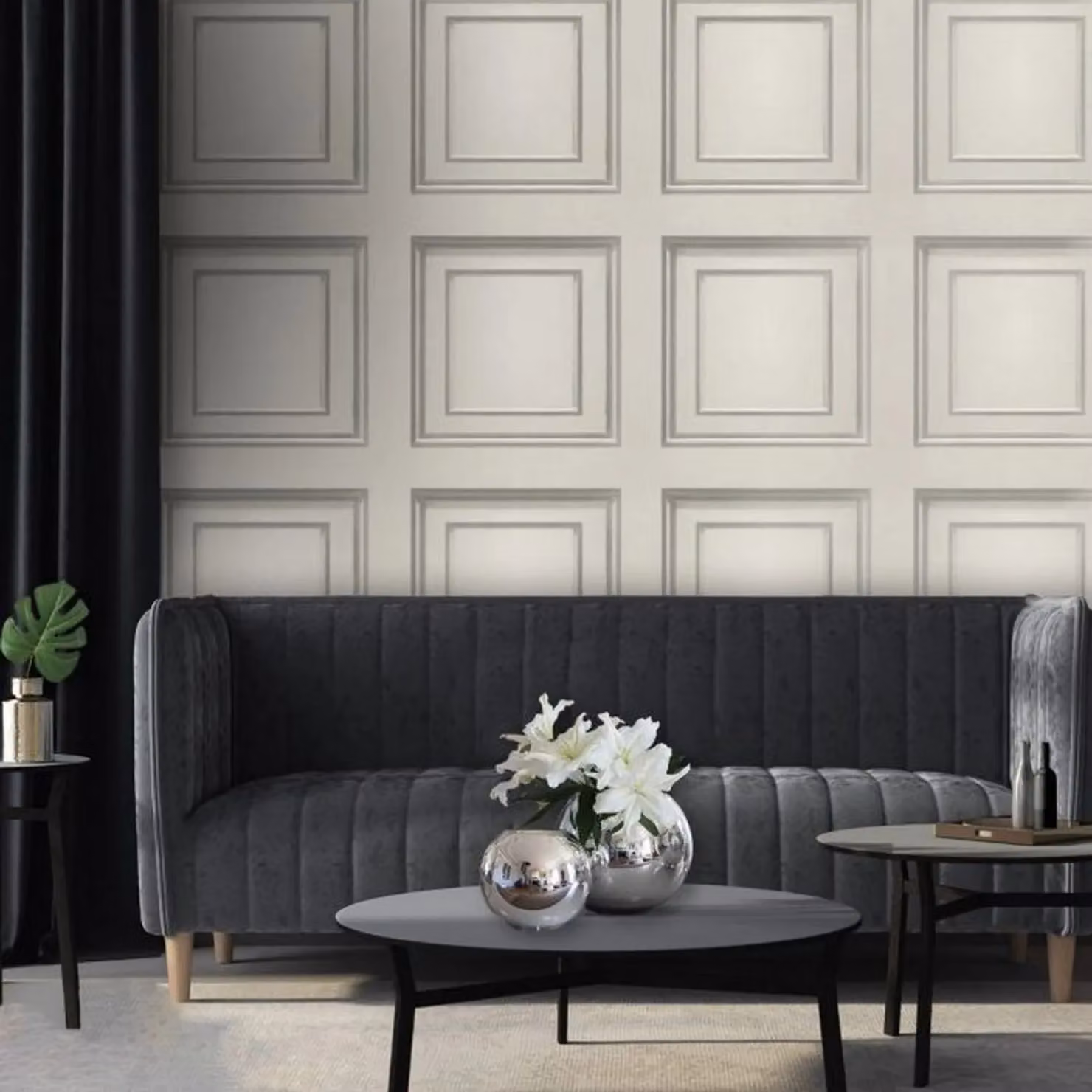Belgravia Amara Geometric Abstract Textured Vinyl Wallpaper in White – 2