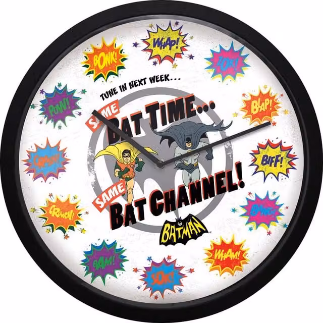 Fanattik Batman BAT TIME Multicolour Analog Round Wall Clock, Diameter: 30.5 cm