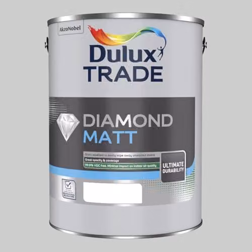 Dulux Trade Diamond Matt Paint in Goose Down Grey, 5l