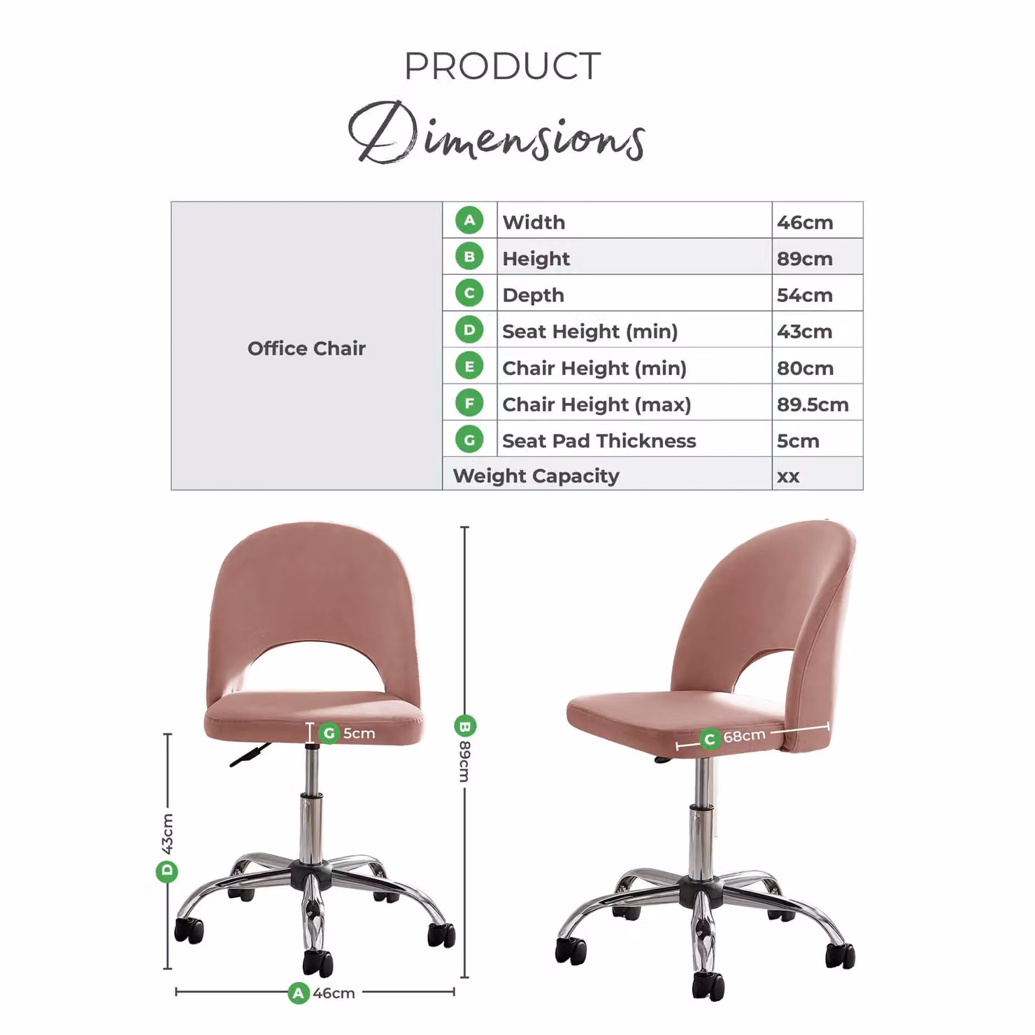 FurnitureboxUK Chicago Grey Velvet Modern Swivel Task Chair with Metal Base and Castors – 2