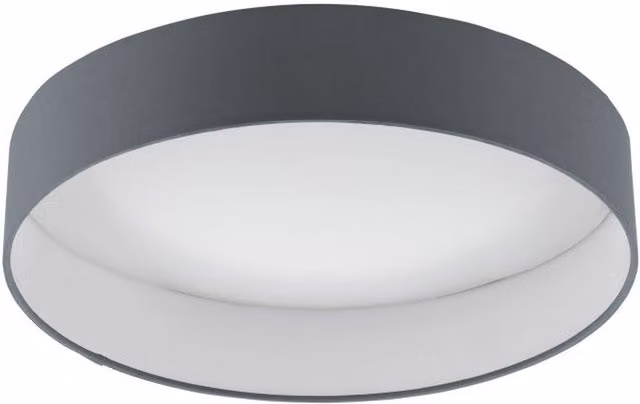 Eglo Palomaro 1 LED Ceiling Light in Grey Fabric