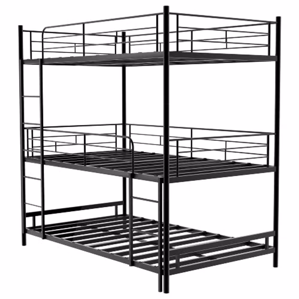 STILVORA Modern Metal Junior Bed Frame in Black – 3