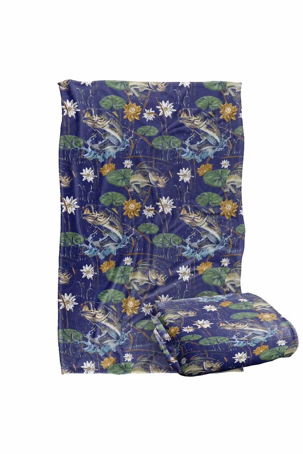 JQ Licensing Bass Fishing Tiki Super Soft Fleece Throw Blanket, Blue Multicolour, W: 91.44 cm, L: 147 cm – 6