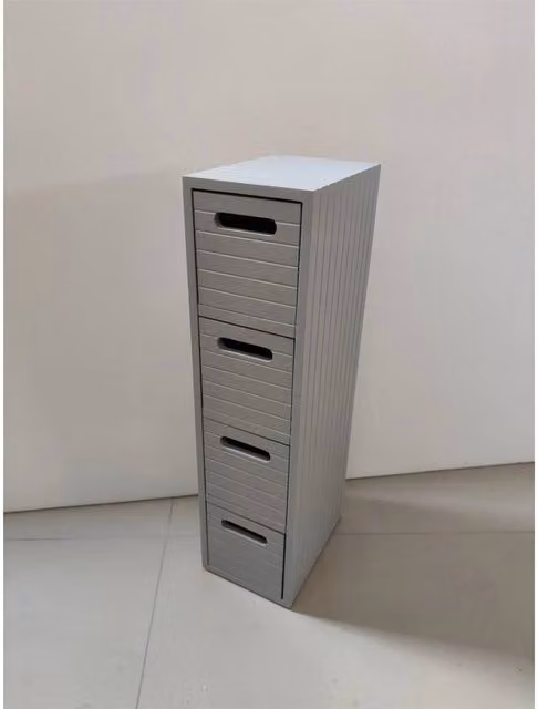 FLAVORA Grey Bathroom Storage Cabinet with 4 Drawer Unit – 1