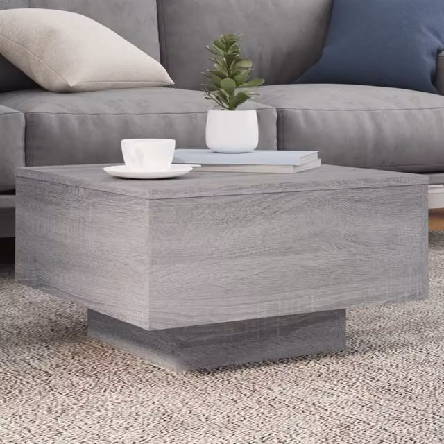 Berkfield Home Grey Sonoma Coffee Table, W/D/H: 55 x 55 x 31 cm
