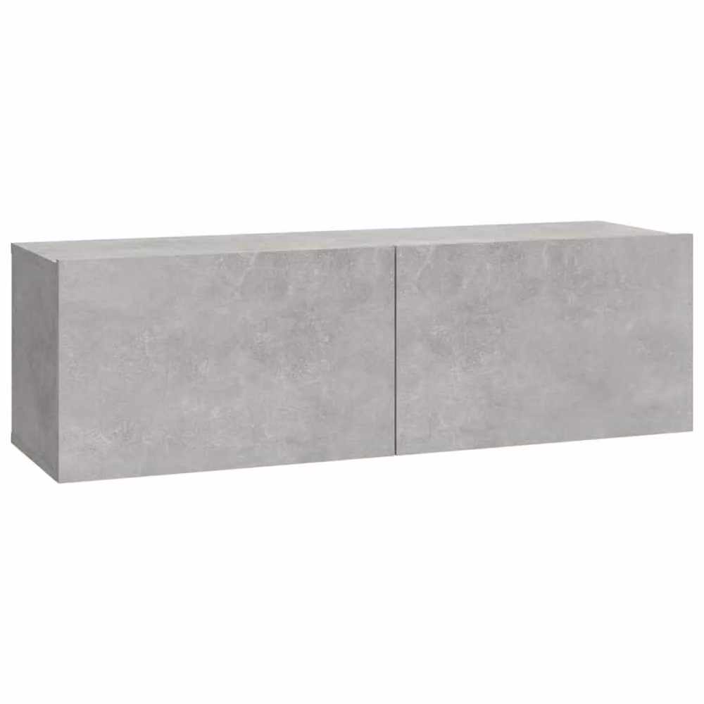 Berkfield Home 6 Piece Wall Mounted TV Cabinet Set in Matt Concrete Grey Engineered Wood – 3