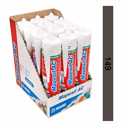 Mapei Mapesil AC Mould Resistant Silicone Sealant in Volcano Sand, Pack of 12