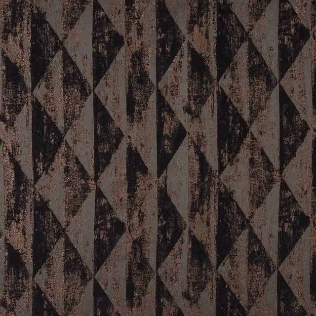 Terrys Mystique Graphic Velvet Fabric in Bronze, Multicolour and Black