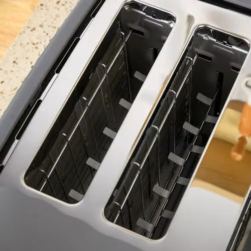HOMCOM 4-Slice Toaster with 7 Browning Levels and 1600W Power in Grey – 4