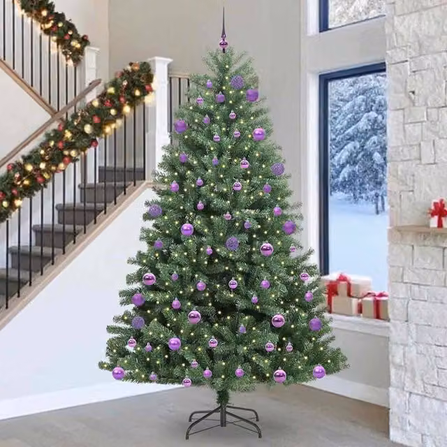 Berkfield Home Green Artificial Hinged Christmas Tree, Height: 300 cm – 1